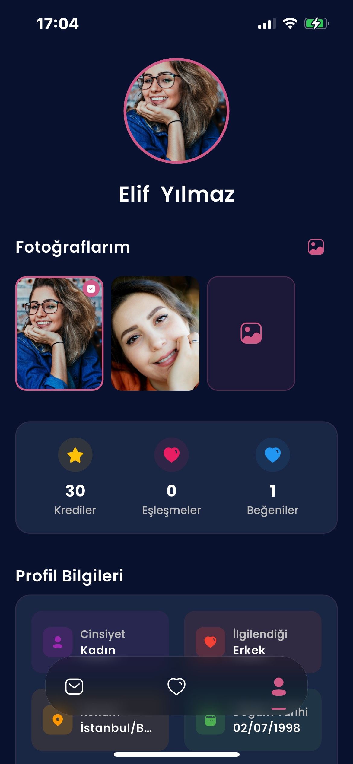 Profil Ekranı